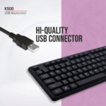 zebion K500 USB Keyboard Wired USB Standard Multi-device Keyboard Compatible with Desktop, Laptop, Mac Easy to Use,Plug and Play,Quick, Comfy Durable body (Black) - Image 2