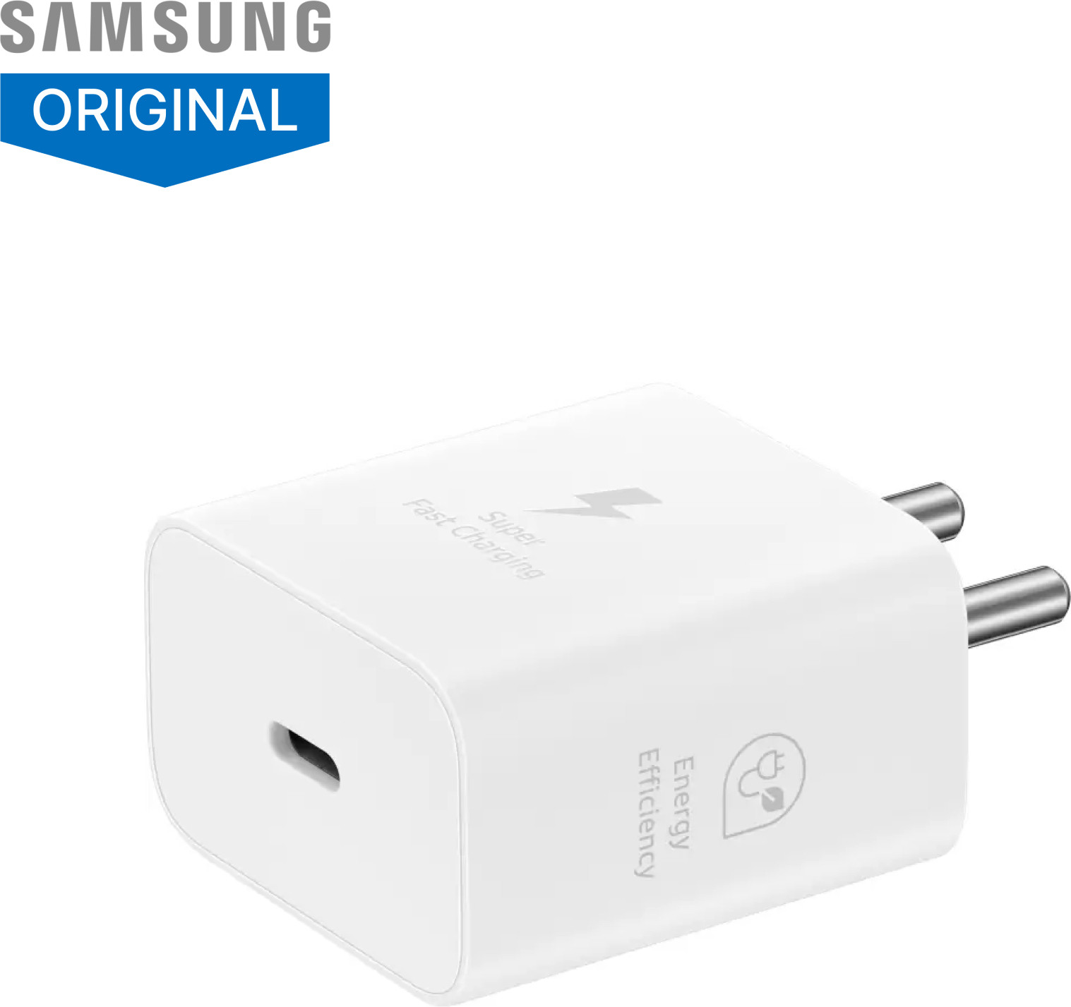 original-imah26jhruh6gdg6.jpeg Samsung 25 W GaN 3 A Wall Charger for Mobile (White) - Image 1