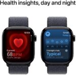Apple Watch Series 10 GPS 42mm Jet Black Aluminium with Ink Sport Loop (Ink Strap, Free Size) - Image 4