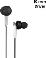 ZEBRONICS ZEB-BRO, With In-Line MiC, 3.5mm Jack, 10mm drivers, Compatible for Phone/Tablet Wired (Black, In the Ear)