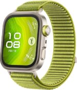 Huawei Watch Fit 4Pro, Titanium Body, Free dive, 100+ Sports mode, GPS, 10 Days Battery Smartwatch (Green Strap, Free Size)