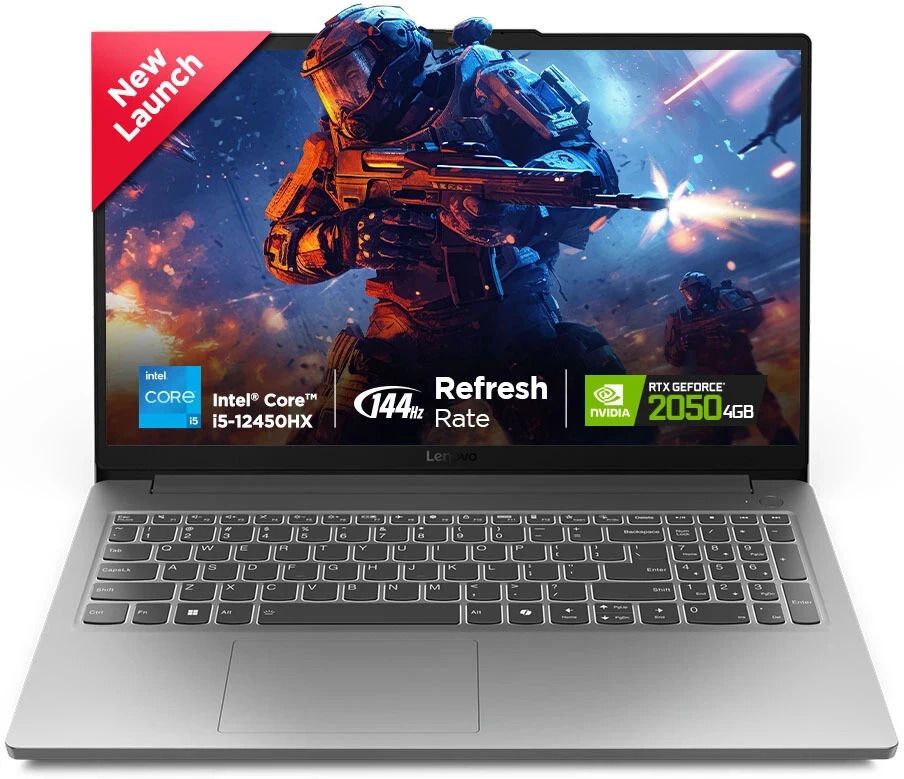 original-imahfkh3czhsh63w.jpeg Lenovo LOQ Essential Intel Core i5 12th Gen 12450HX - (12 GB/512 GB SSD/Windows 11 Home/4 GB Graphics/NVIDIA GeForce RTX 2050) 83LK0031IN Gaming Laptop (15.6 Inch, Luna Grey, 1.77 Kg) - Image 1