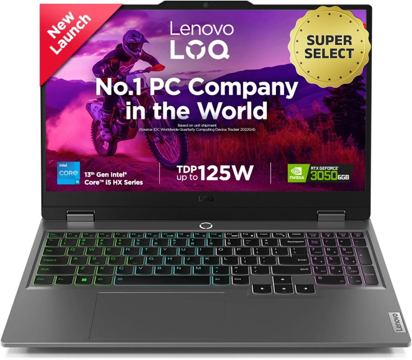 original-imahfkh3qhgauvpq.jpeg Lenovo LOQ Intel Core i5 13th Gen 13450HX - (16 GB/512 GB SSD/Windows 11 Home/6 GB Graphics/NVIDIA GeForce RTX 3050) LOQ 15IRX9D2 Gaming Laptop (15.6 Inch, Luna Grey, 2.38 kg, With MS Office) - Image 1